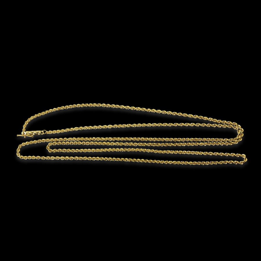 Estate PAGE Estate | Estate 14K Yellow Gold Rope Link 30" Chain Necklace