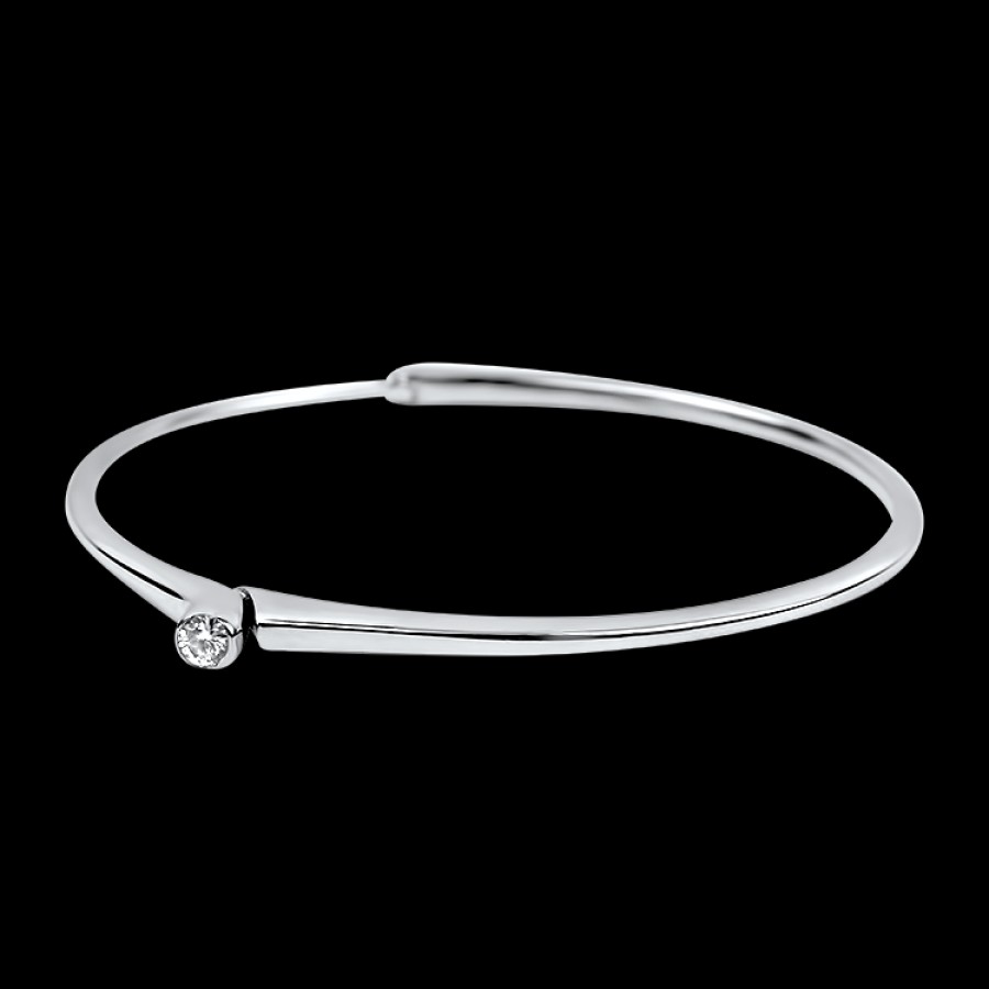 Estate PAGE Estate | Estate 14K White Gold Diamond Bangle Bracelet