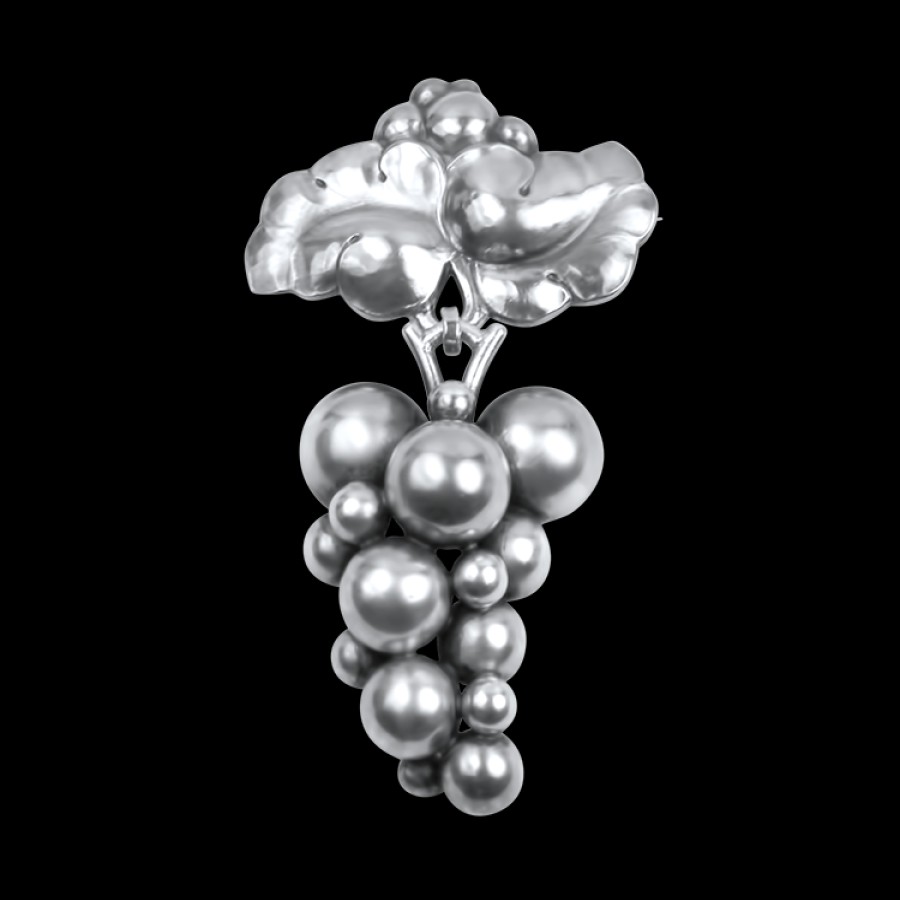 Estate PAGE Estate | Estate Sterling Silver Grapes Brooch