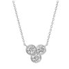 Jewelry David Weisz Diamond Necklaces & Pendants | David Weisz 18K White Gold Diamonds Trio Necklace