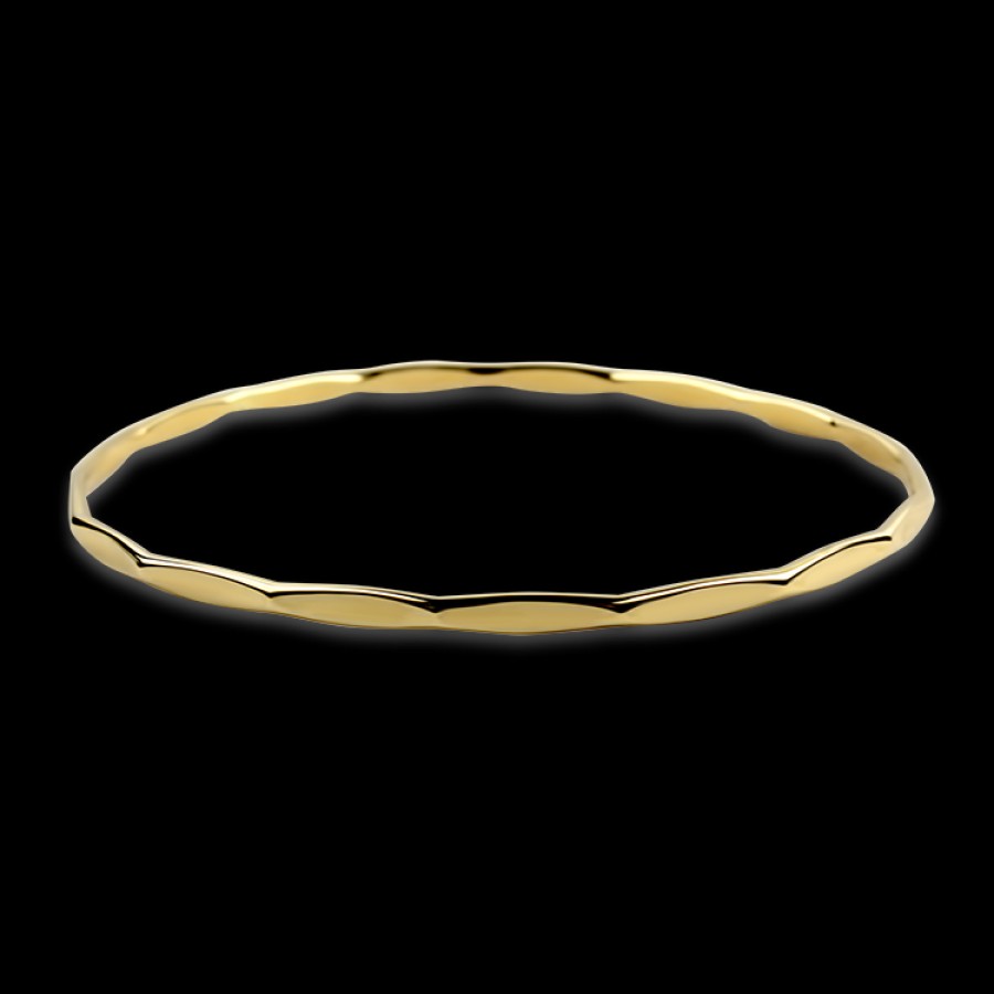 Estate PAGE Estate | Estate 14K Yellow Gold Faceted Bangle Bracelet