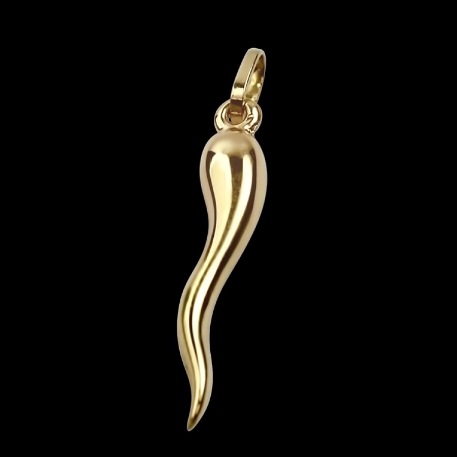 Estate PAGE Estate | Estate 14K Yellow Gold Italian Horn Pendant