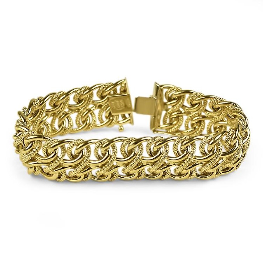 Estate PAGE Estate | Estate 18K Yellow Gold Wide Fancy Link Bracelet