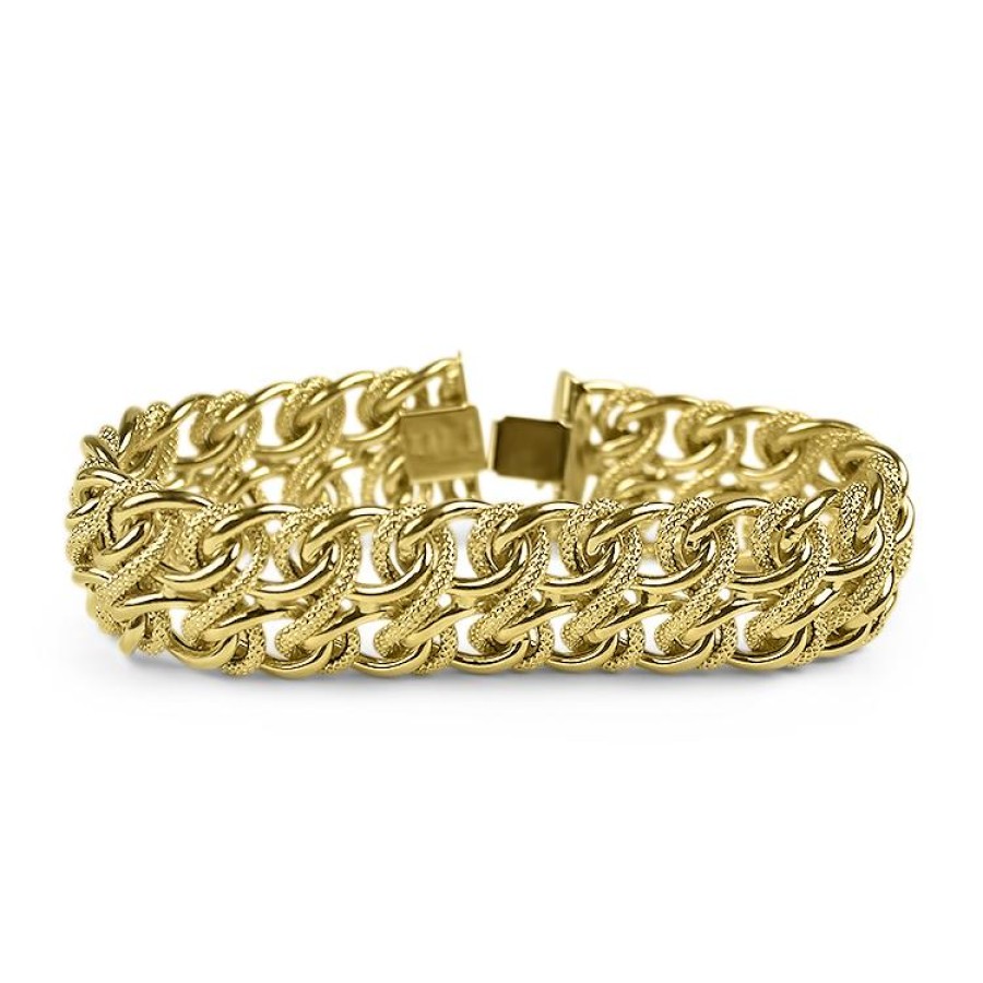 Estate PAGE Estate | Estate 18K Yellow Gold Wide Fancy Link Bracelet