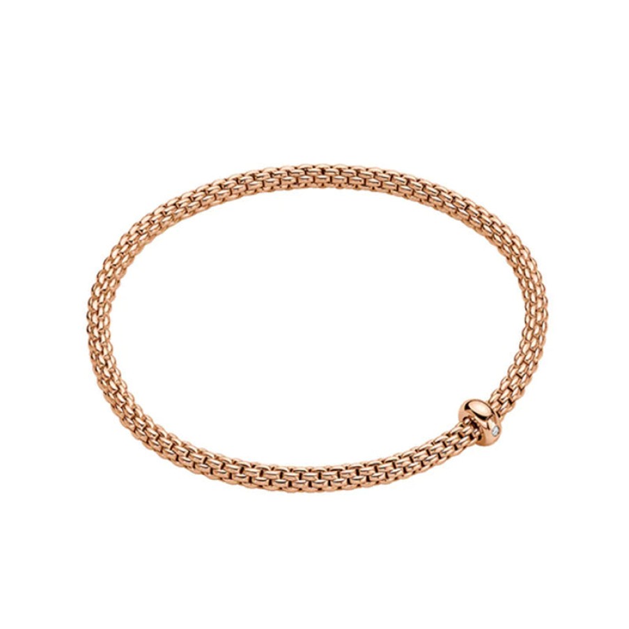 Jewelry Fope Bangle Bracelets | Fope Prima Flex'It 18K Rose Gold Bracelet