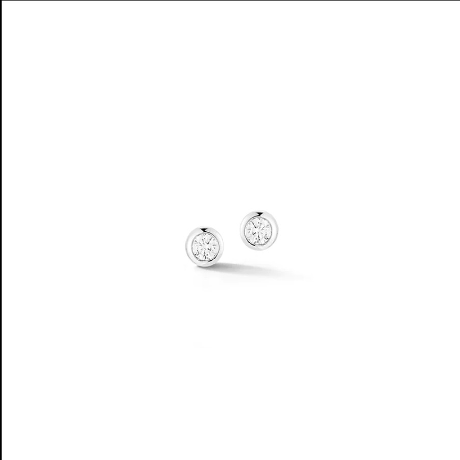 Jewelry Dana Rebecca Designs Diamond Earrings | Dana Rebecca Designs Lulu Jack Large Bezel Diamond Studs - White Gold