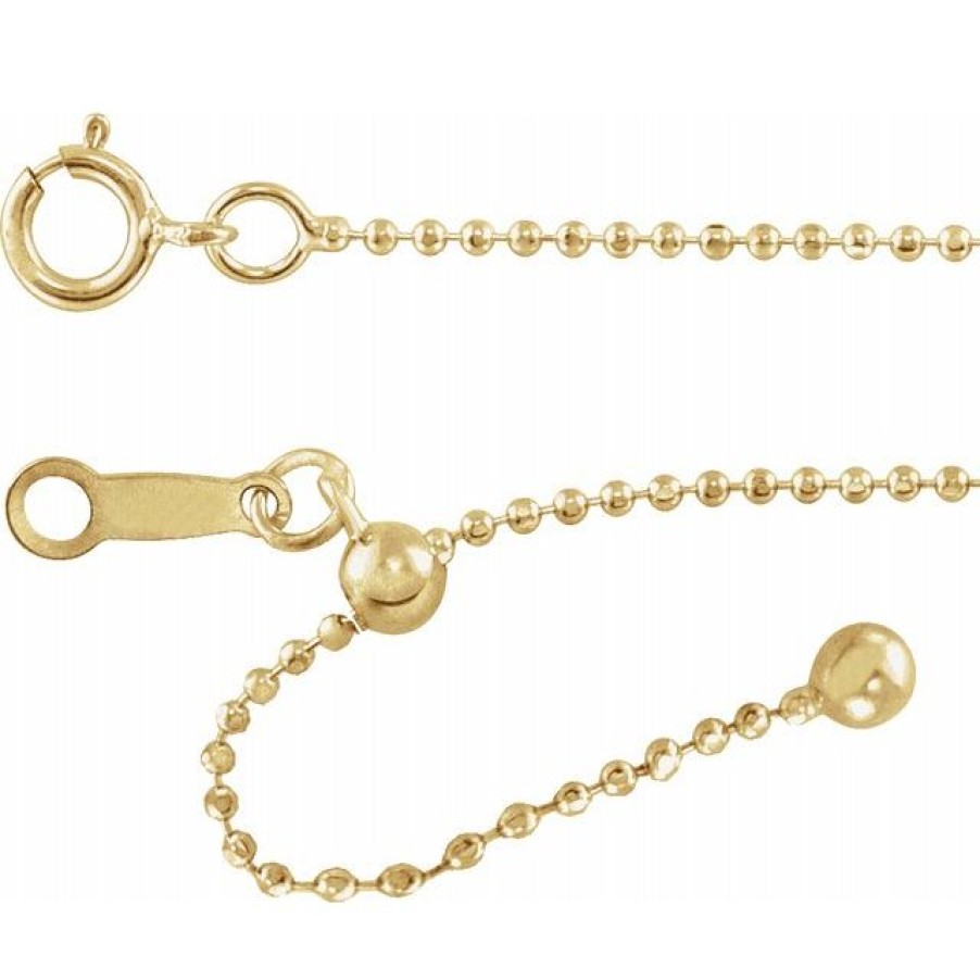 Jewelry Sincerely, Springer's Chains | Sincerely, Springer'S 14K Yellow Gold Adjustable Ball Chain