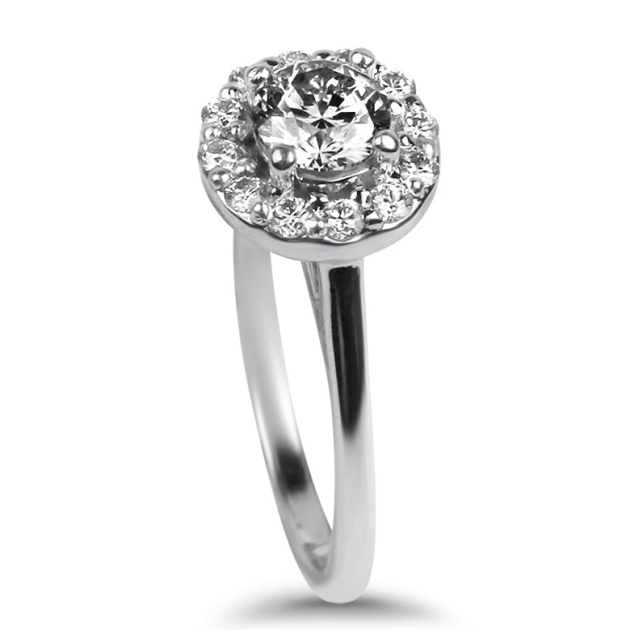 Estate PAGE Estate | Estate 18K White Gold .50Ct Diamond Halo Ring