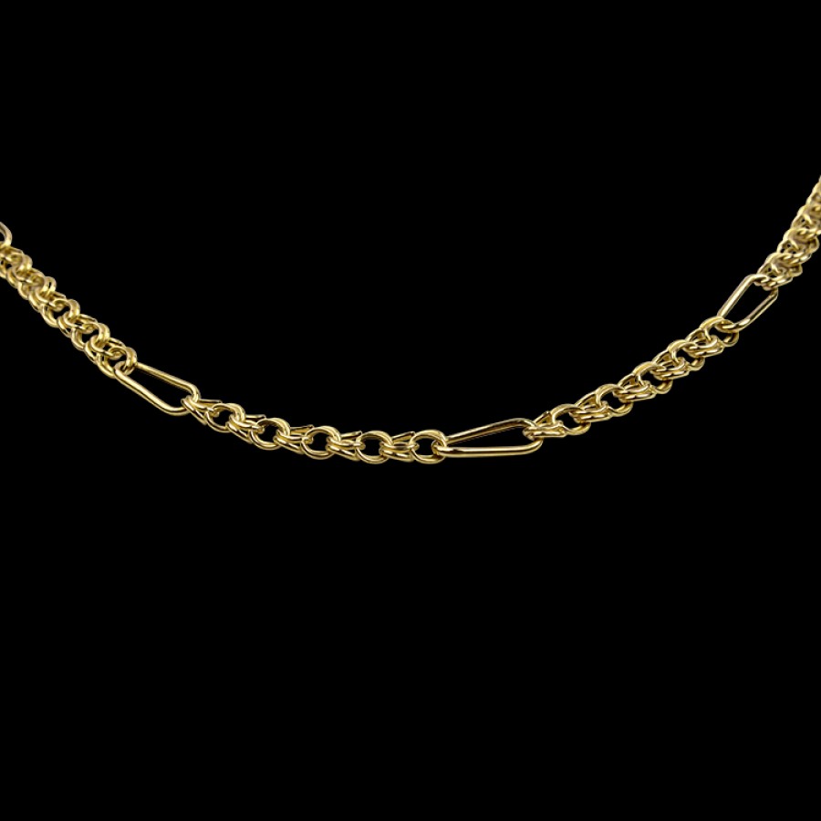 Estate PAGE Estate | Estate 14K Yellow Gold Alternating Link 24" Chain