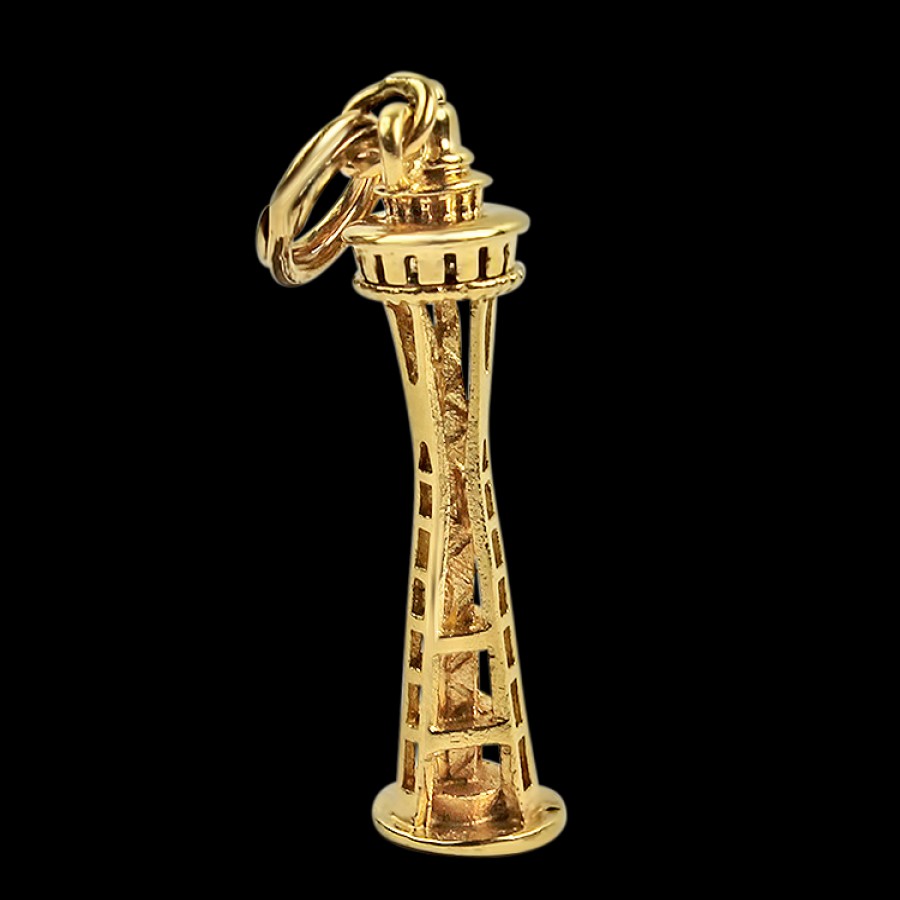 Estate PAGE Estate | Estate 14K Yellow Gold Seattle Space Needle Pendant/Charm