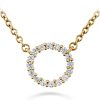 Jewelry Hearts on Fire Diamond Necklaces & Pendants | Hearts On Fire Signature Small Diamond Circle Pendant Necklace - Yello