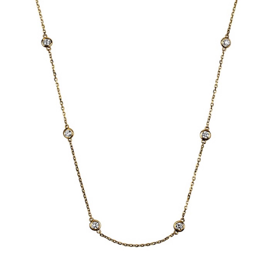 Jewelry David Weisz Diamond Necklaces & Pendants | David Weisz 18K Yellow Gold Diamonds By The Yard Necklace