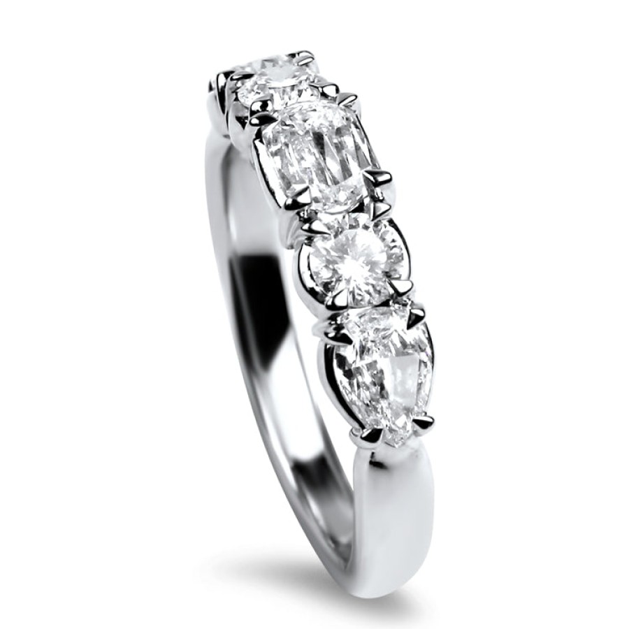 Jewelry Christopher Designs Diamond Rings | Christopher Designs 14K White Gold L'Amour Crisscut Diamond Anniversar