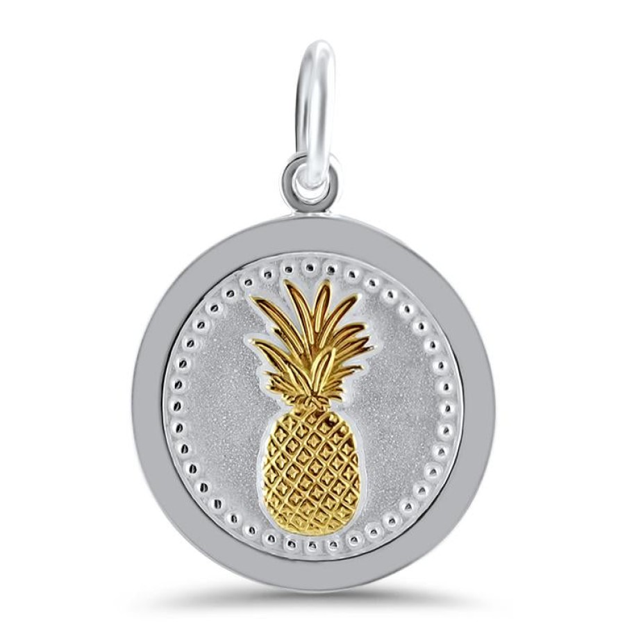 Jewelry LOLA Pendants | Lola Pineapple Pendant - Alpine White & Gold