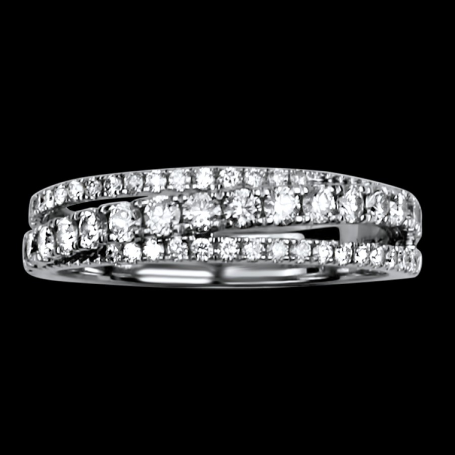 Estate PAGE Estate | Estate 14K White Gold By-Pass Diamond Band