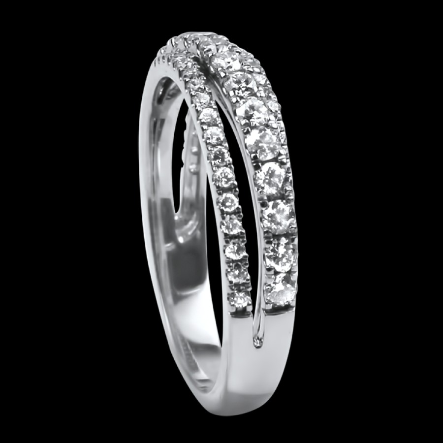 Estate PAGE Estate | Estate 14K White Gold By-Pass Diamond Band