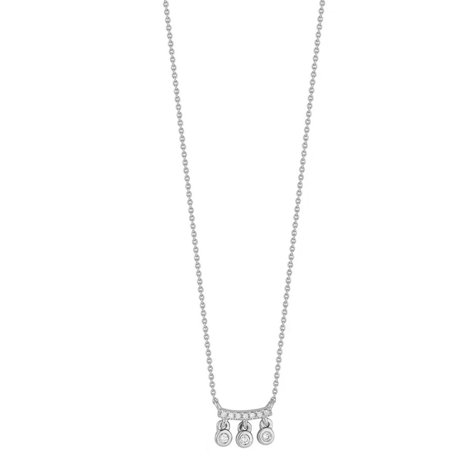 Jewelry Dana Rebecca Designs Diamond Necklaces & Pendants | Dana Rebecca Designs Lulu Jack Charm Diamond Bar Necklace - White Gold