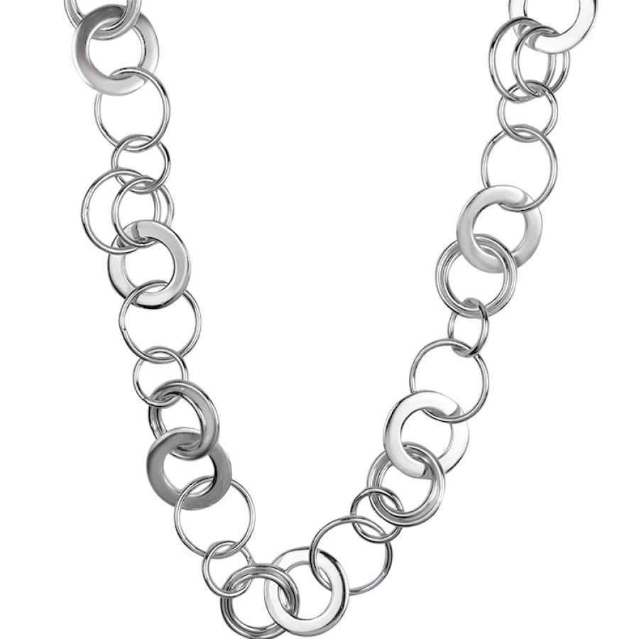 Estate PAGE Estate | Estate Sterling Silver Open Circles Link Necklace