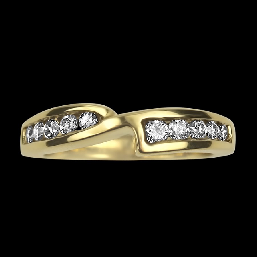 Estate PAGE Estate | Estate 14K Yellow Gold Bypass Diamond Band