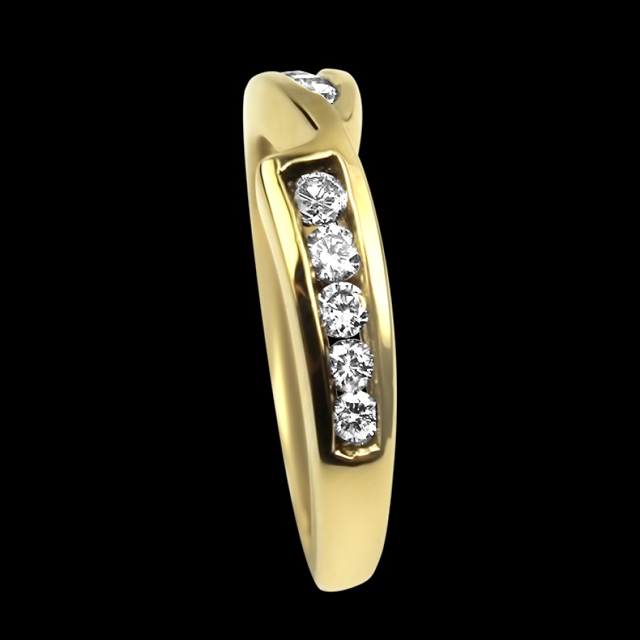 Estate PAGE Estate | Estate 14K Yellow Gold Bypass Diamond Band