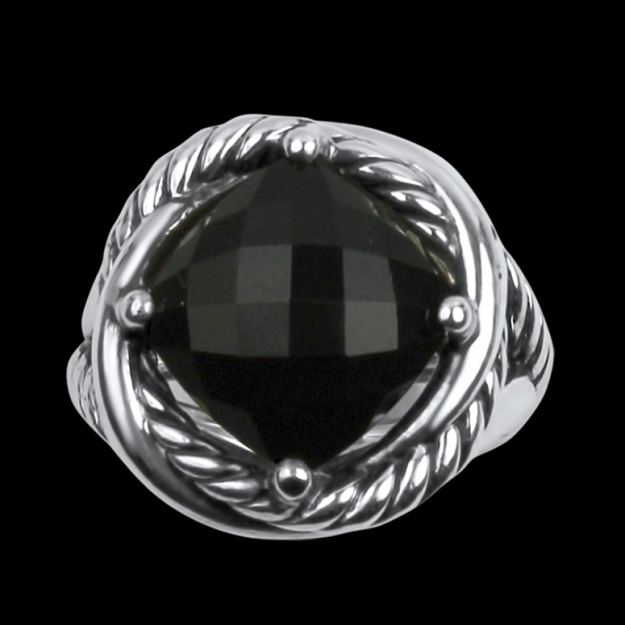 Estate Estate David Yurman | Estate David Yurman Sterling Silver Onyx Ring