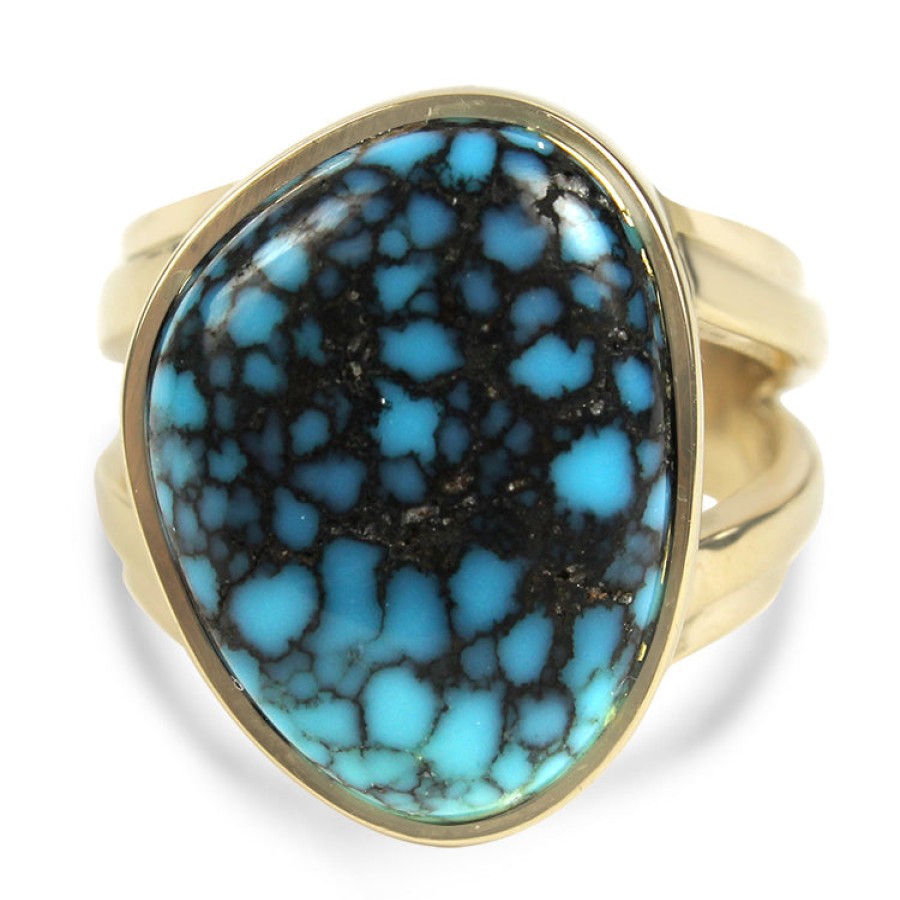 Estate PAGE Estate | Estate 14K Yellow Gold Turquoise Bezel Ring