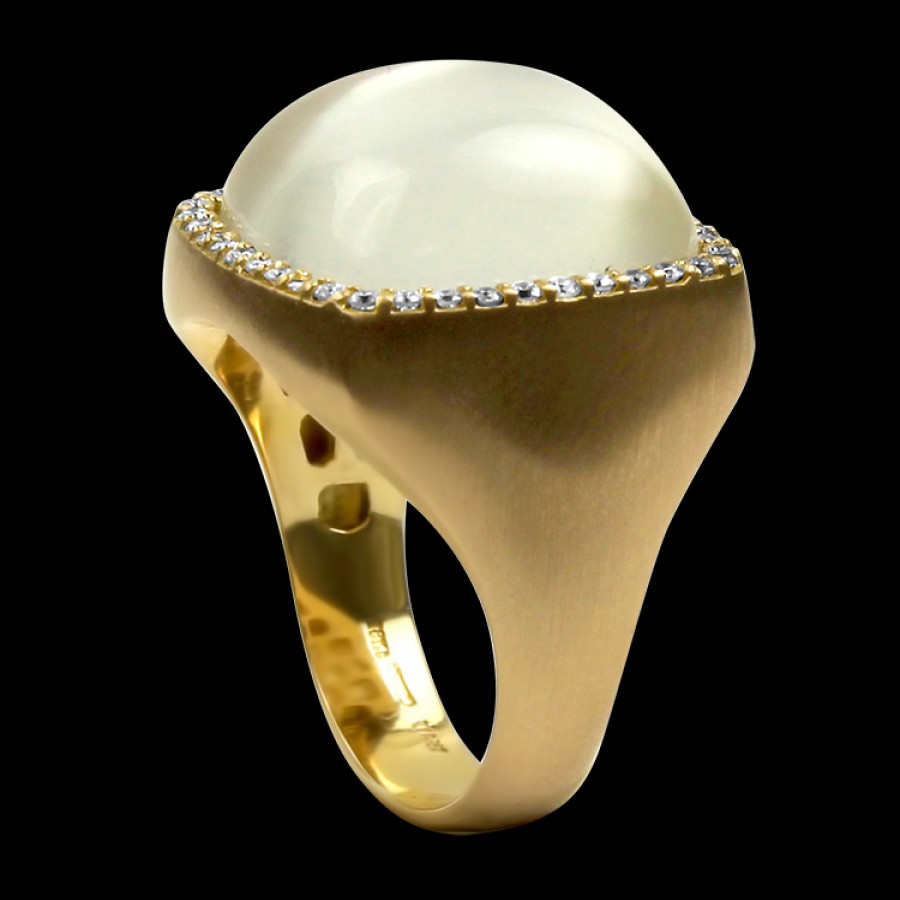 Estate Roberto Coin | Roberto Coin Estate 18K Rose Gold Mother-Of-Pearl & Diamond Ring