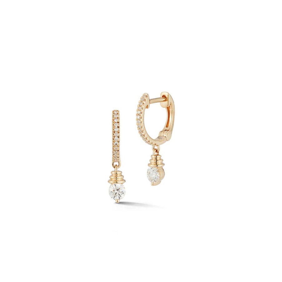 Jewelry Dana Rebecca Designs Diamond Earrings | Dana Rebecca Designs Teddi Paige Coil Drop Mini Diamond Huggies - Yell