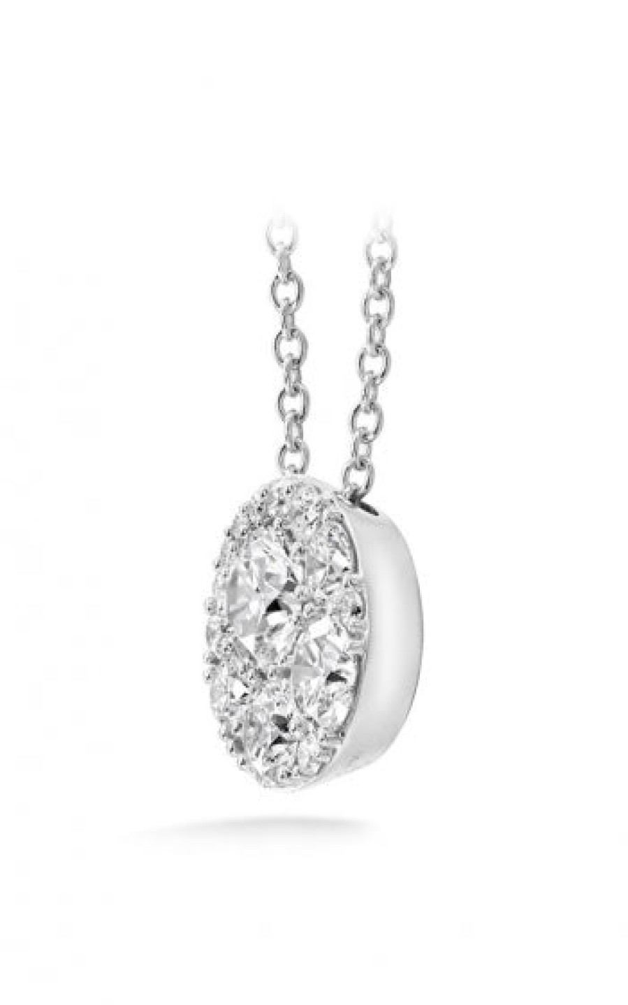 Jewelry Hearts on Fire Diamond Necklaces & Pendants | Hearts On Fire Tessa 18K White Gold Round Diamond Pendant