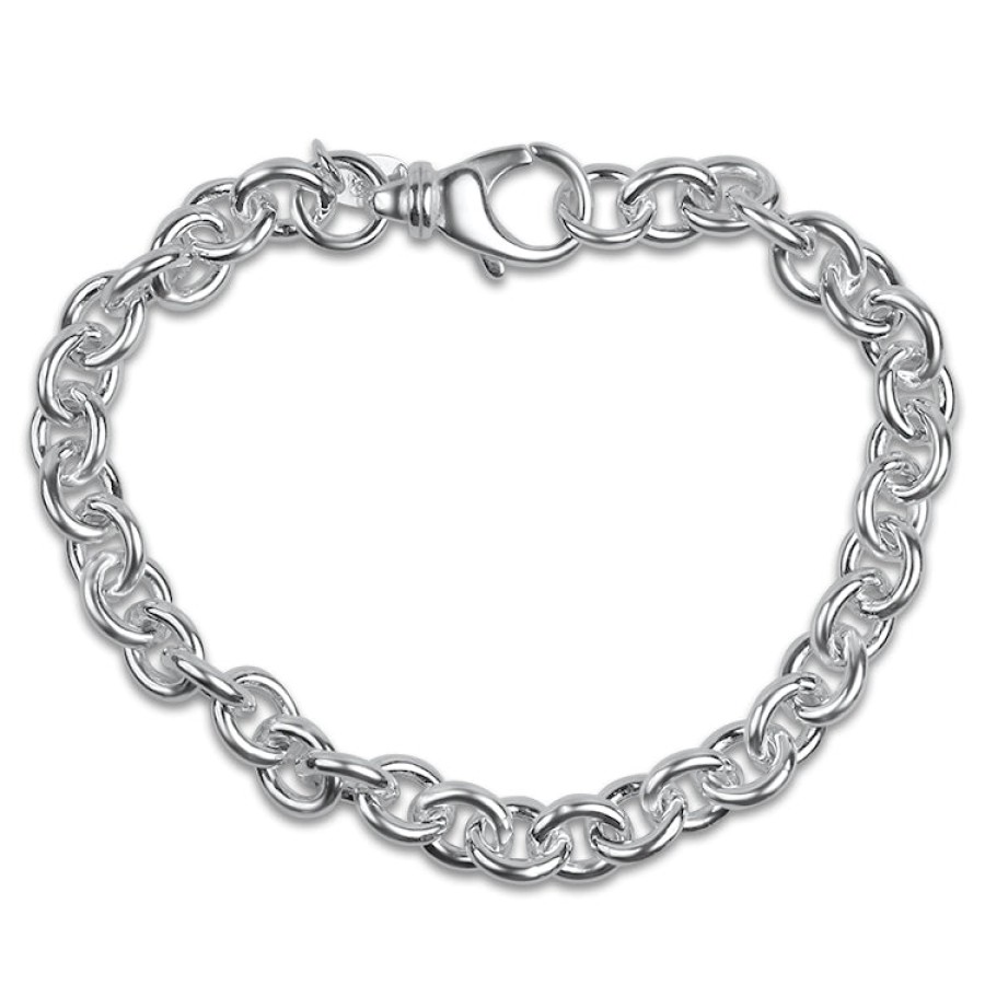 Jewelry Springer's Collection Link Bracelets | Sterling Silver Round Cable Bracelet