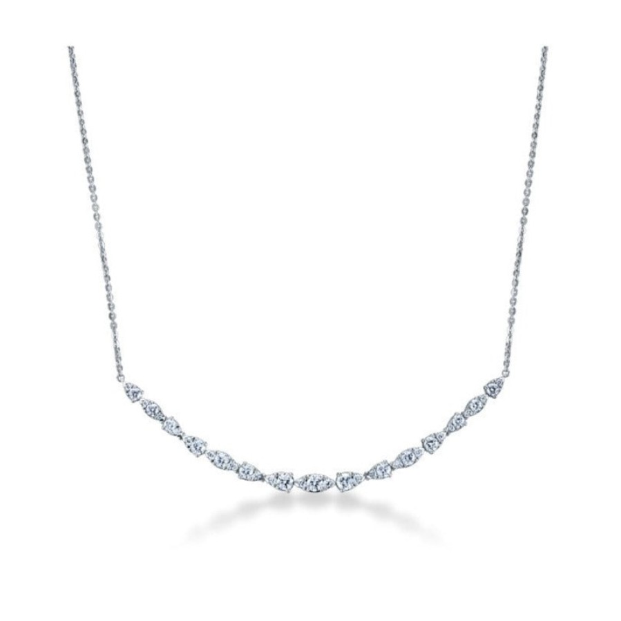 Jewelry Hearts on Fire Diamond Necklaces & Pendants | Hearts On Fire 18K White Gold Aerial Dewdrop Medium Diamond Necklace