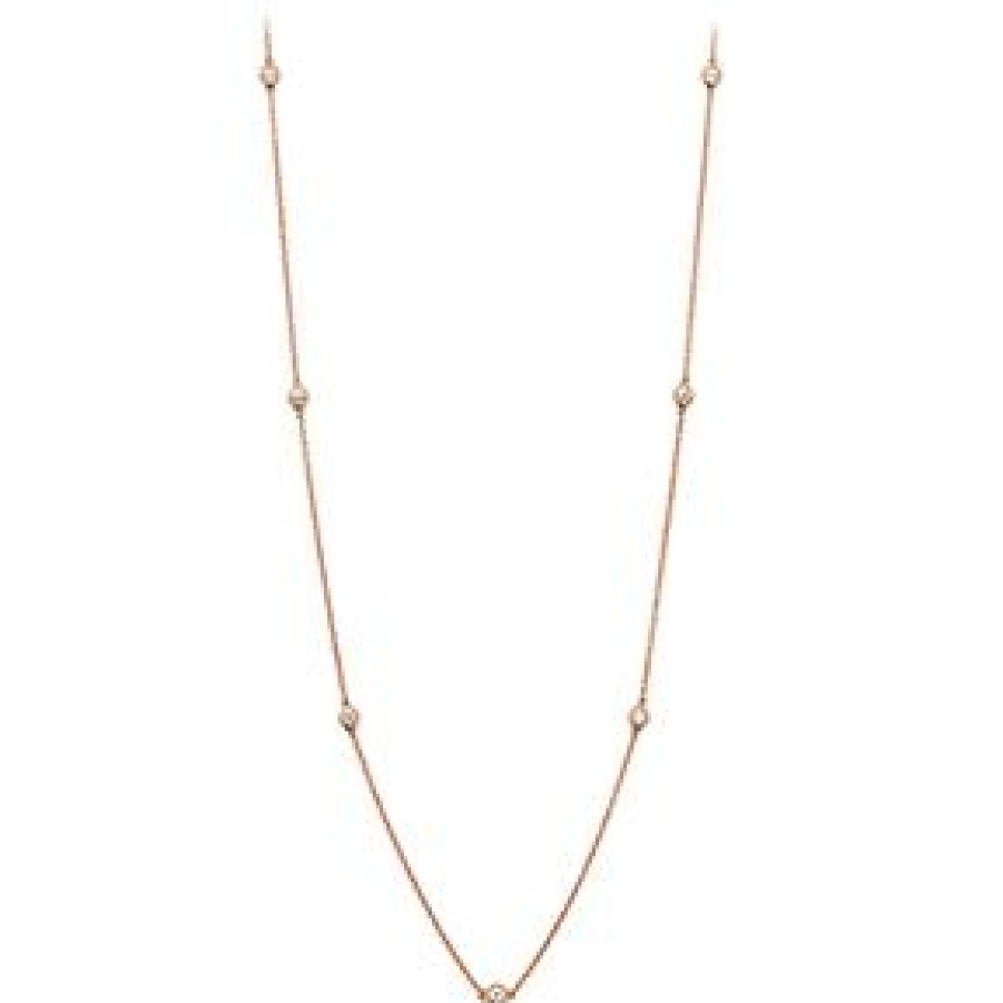 Jewelry Hearts on Fire Diamond Necklaces & Pendants | Hearts On Fire 18K Rose Gold Signature Diamond Bezels By The Yard - 7