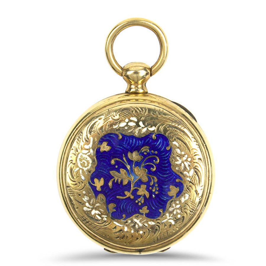 Estate PAGE Estate | Estate 14K Yellow Gold Enameled Watch Locket