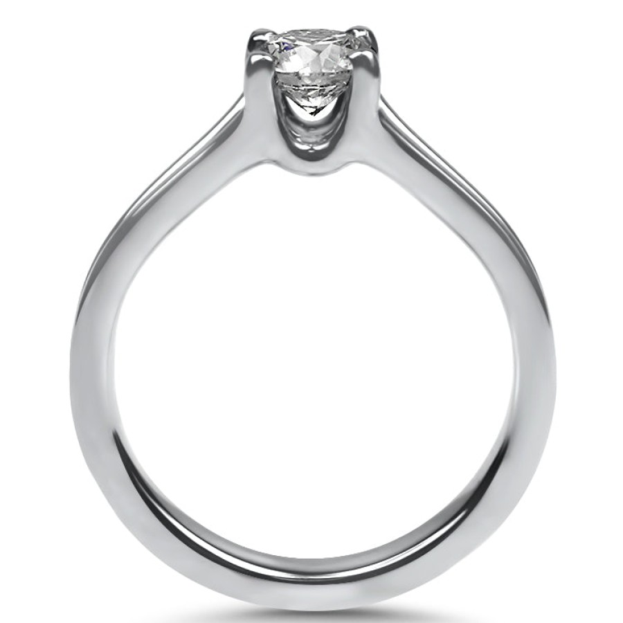 Estate Hearts on Fire Engagement | Hearts On Fire Estate 18K White Gold .55Ct Ideal Cut Felicity Split Sh