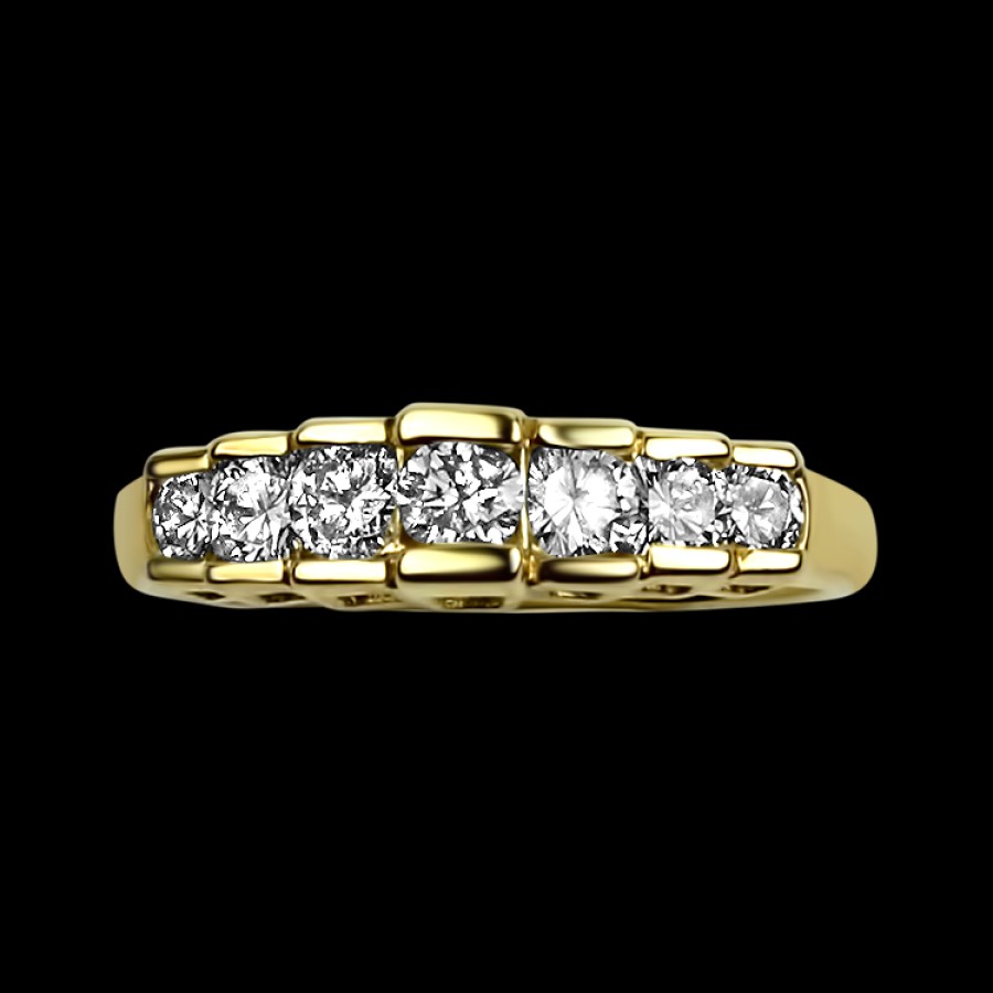 Estate PAGE Estate | Estate 14K Yellow Gold Step Design Diamond Ring