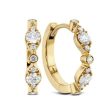 Jewelry Hearts on Fire Diamond Earrings | Hearts On Fire Yellow Gold Hof Bezel Regal Diamond Huggie