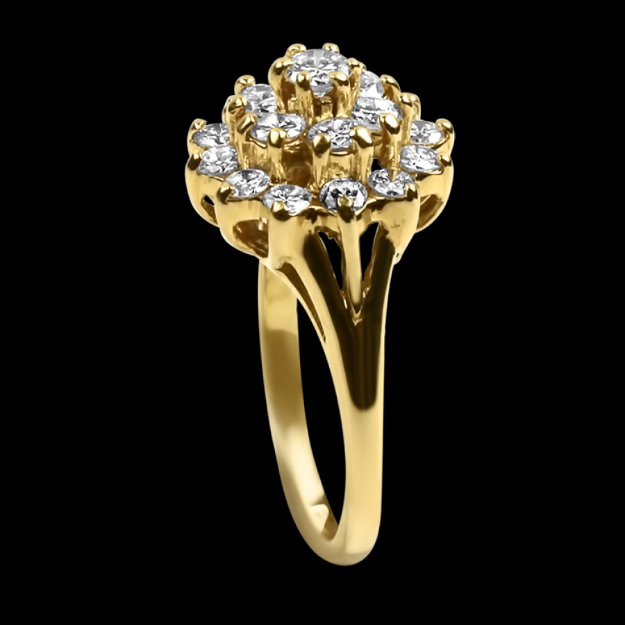 Estate PAGE Estate | Estate 14K Yellow Gold Diamond Cluster Ring