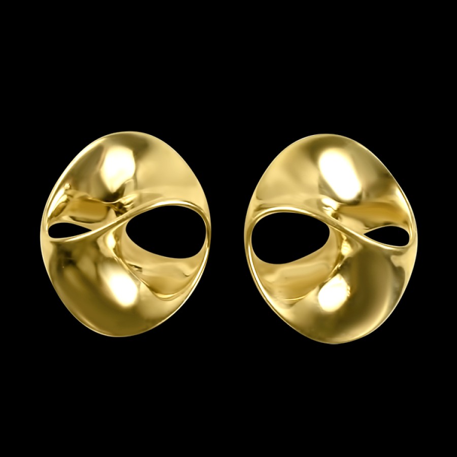 Estate PAGE Estate | Estate 14K Yellow Gold Fancy Infinity Design Stud Earrings