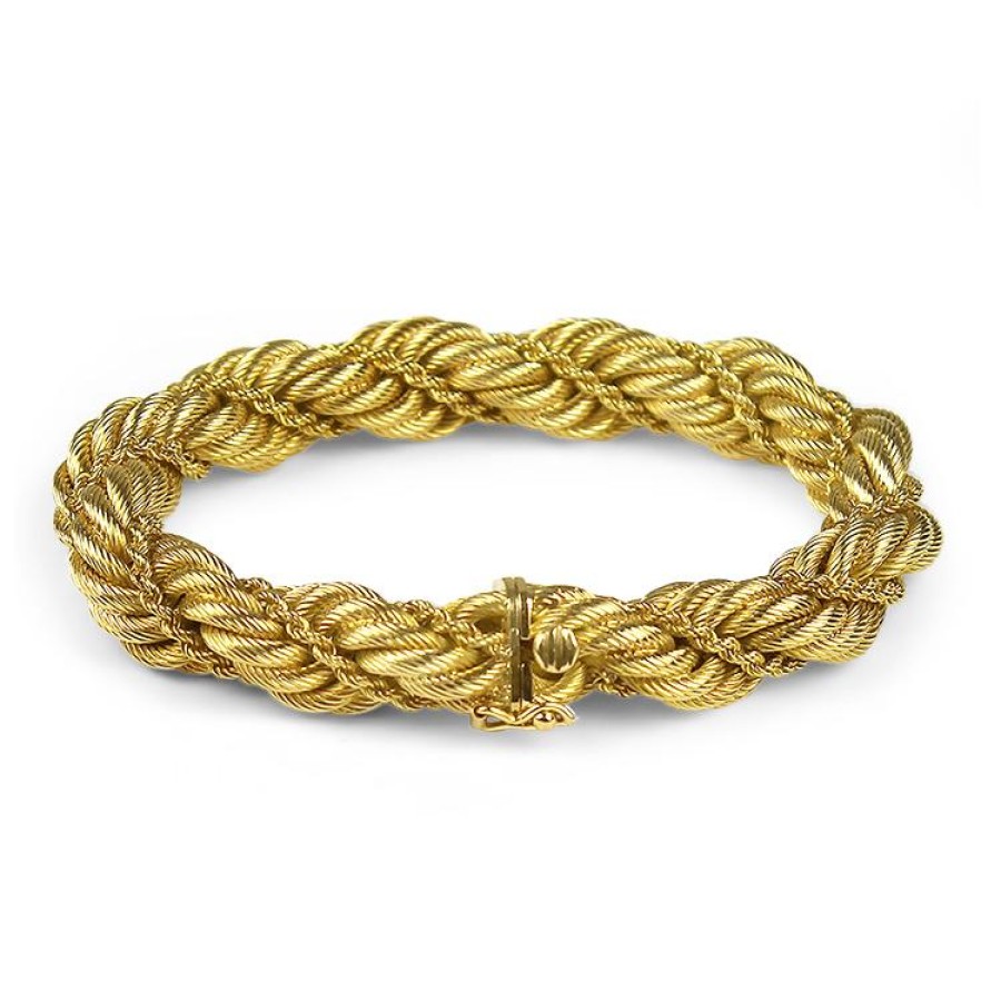 Estate Estate Tiffany & Co. | Tiffany & Co. Estate Gold Fancy Rope Bracelet