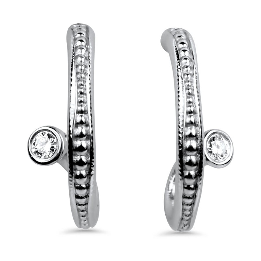 Estate Alex Sepkus | Estate Alex Sepkus Platinum Twist Diamond Hoop Earrings