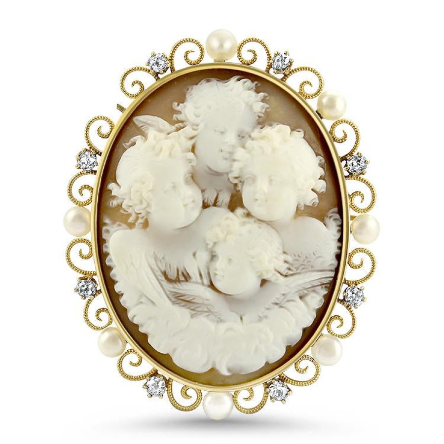 Estate PAGE Estate | Estate Four Angels Cameo Brooch