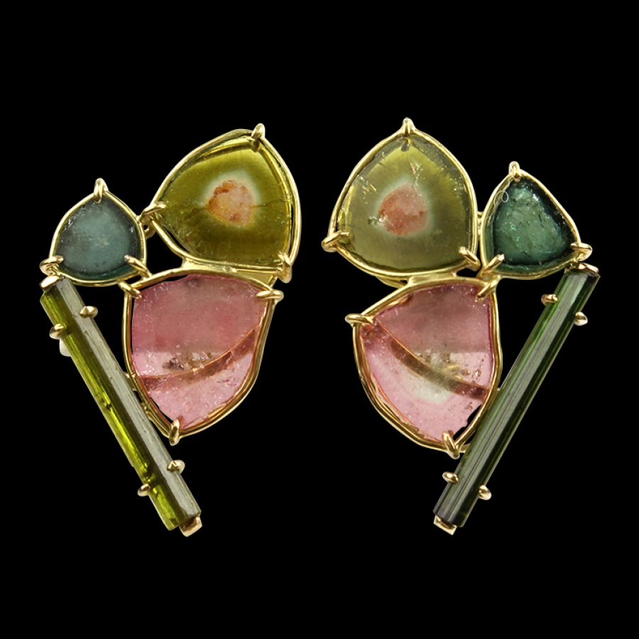 Estate PAGE Estate | Estate 14K Yellow Gold Tourmaline Earrings