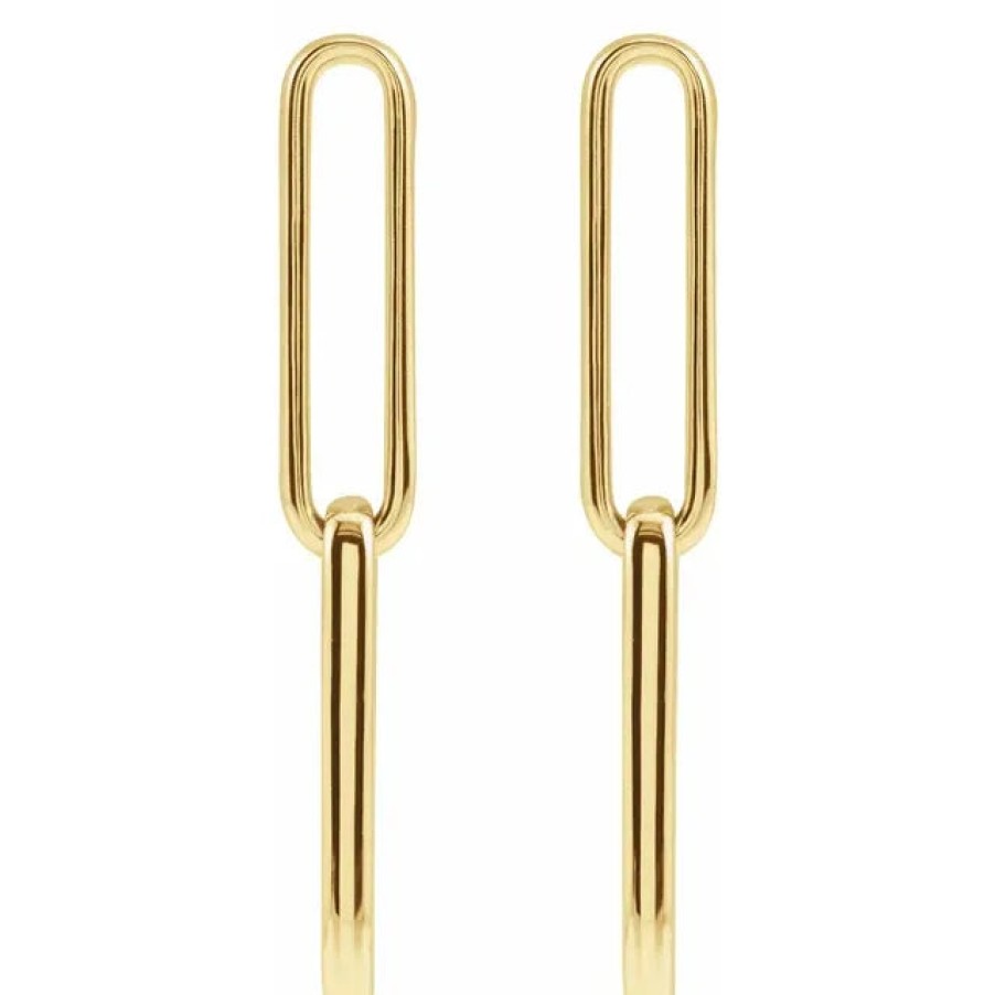 Jewelry Sincerely, Springer's Dangle & Drop Earrings | Sincerely, Springer'S Yellow Gold Paperclip Dangle Earrings