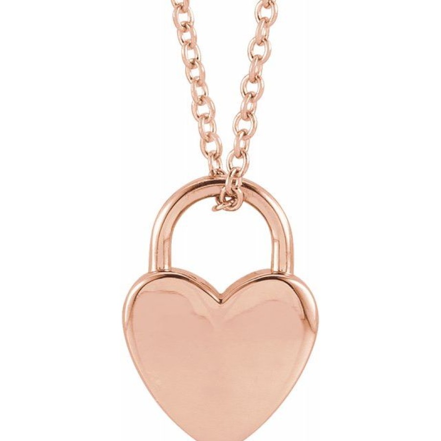 Jewelry Sincerely, Springer's Lockets | Sincerely, Springer'S Rose Gold Engravable Heart Locket Necklace