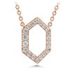 Jewelry Hearts on Fire Diamond Necklaces & Pendants | Hearts On Fire 18K Rose Gold "Charmed Hex" Diamond Necklace