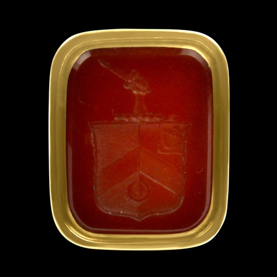 Estate PAGE Estate | Estate 9K Yellow Gold Carnelian Watch Fob