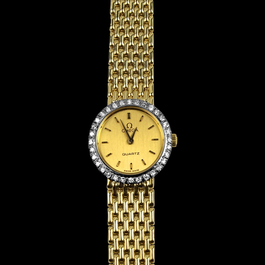 Estate Pre-Owned Omega | Estate 14K Yellow Gold Omega Diamond Watch