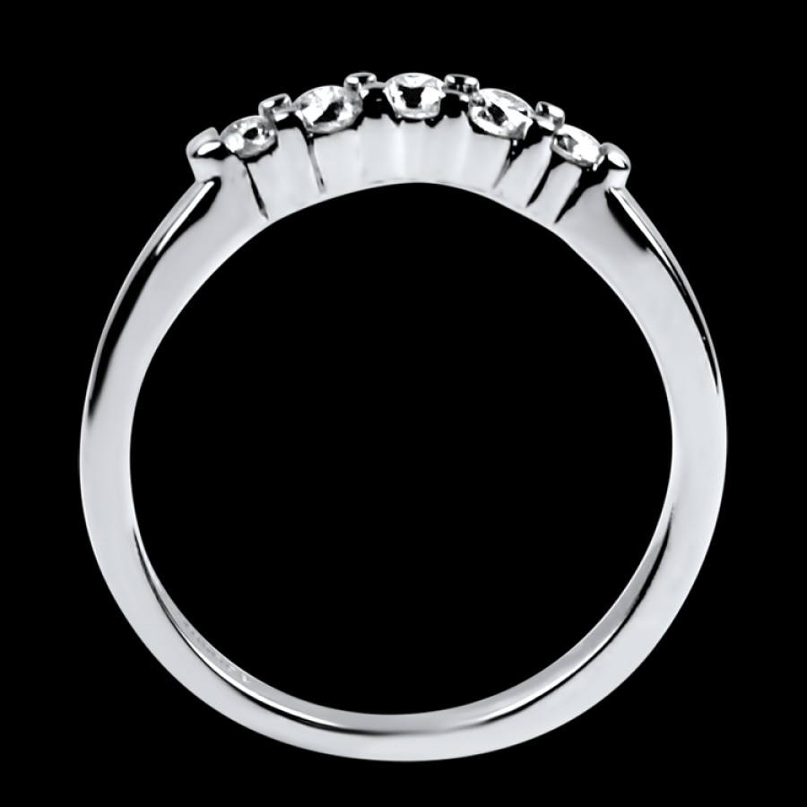 Estate PAGE Estate | Estate 14K White Gold Curved Diamond Band