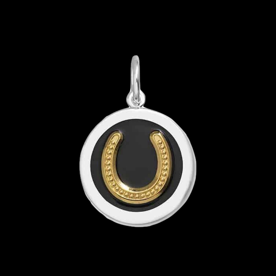 Jewelry LOLA Pendants | Lola Horseshoe Pendant - Black And Gold