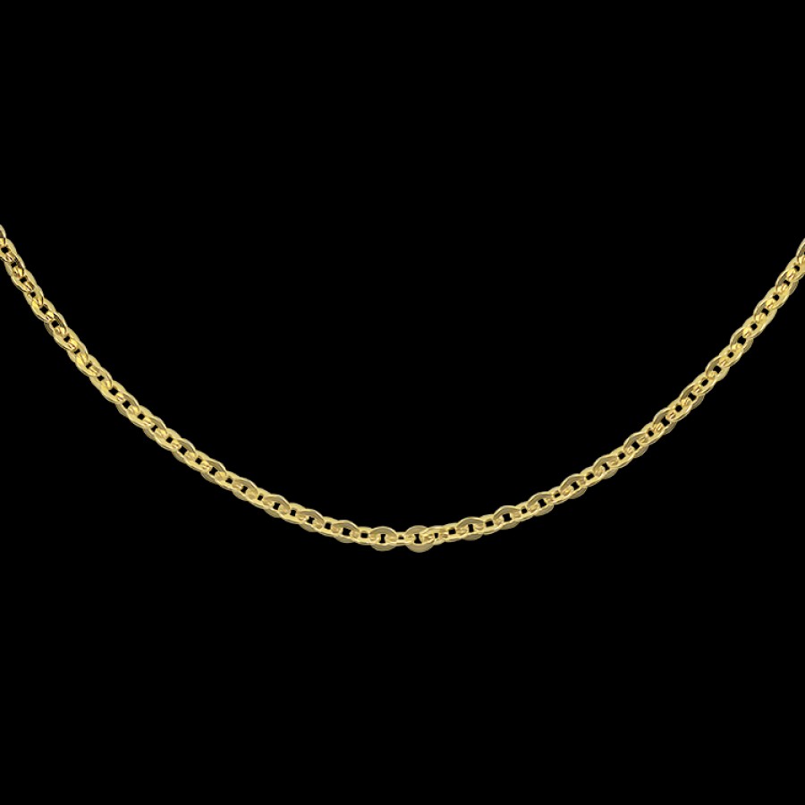 Estate PAGE Estate | Estate 18K Yellow Gold Flat Round Link 24" Chain Necklace